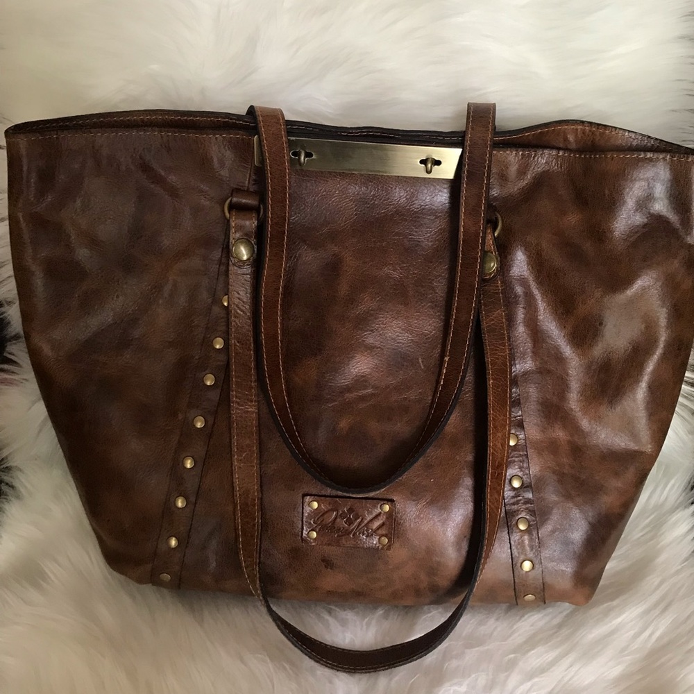 PATRICIA NASH π€ Benvenuto Leather Tote Distressed Cognac - Picture 15 of 15